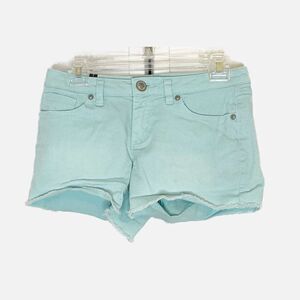 Lauren Conrad Mint Green Denim Jean Shorts Sz 2 Cutoffs GUC